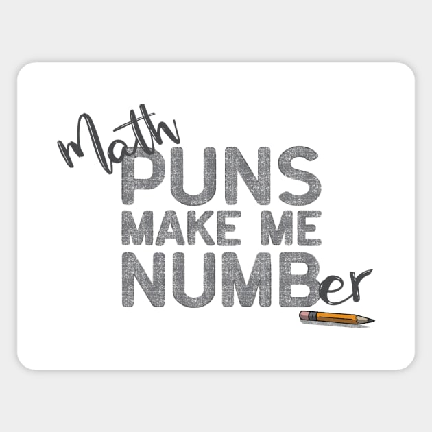 Math Makes Me Numb(er) Sticker by BignellArt